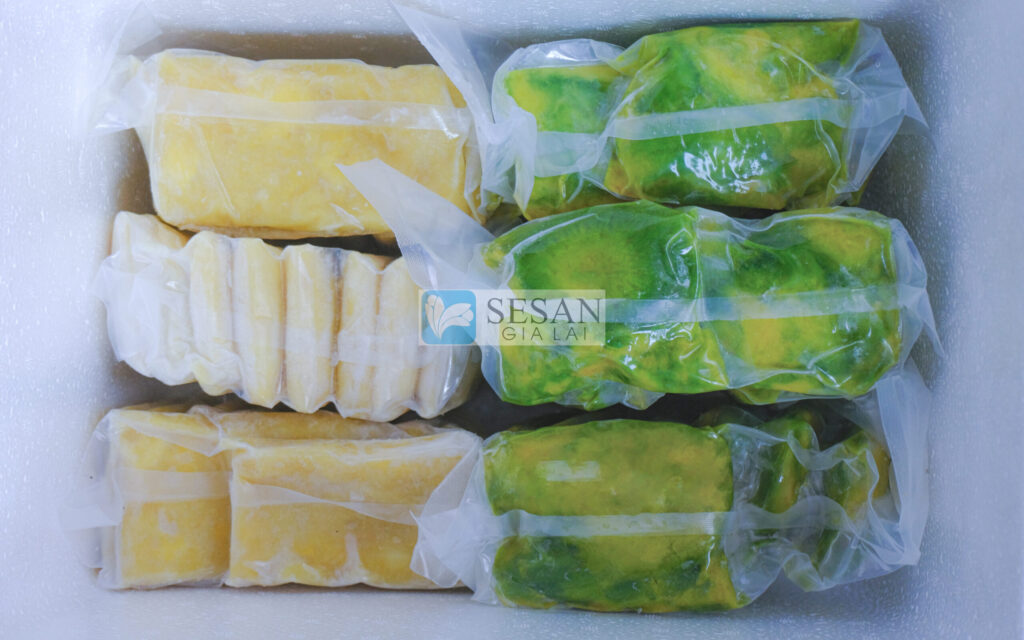 Mãng cầu, sầu riêng, bơ đông lạnh