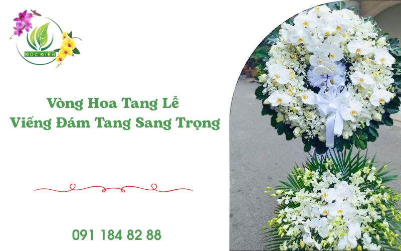 mẫu vòng hoa tang lễ cao cấp Đức Điền Gia Lai