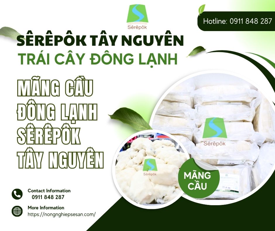 Mãng cầu đông lạnh SÊRÊPÔK Tây Nguyên