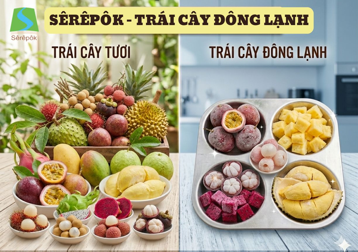Trái cây đông lạnh Sêrêpôk