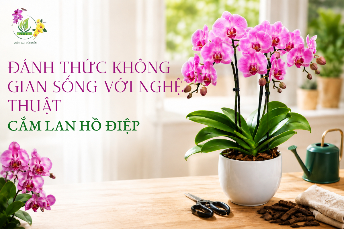 ĐÁNH THỨC KHÔNG GIAN SỐNG VỚI NGHỆ THUẬT CẮM LAN HỒ ĐIỆP NGHỆ THUẬT