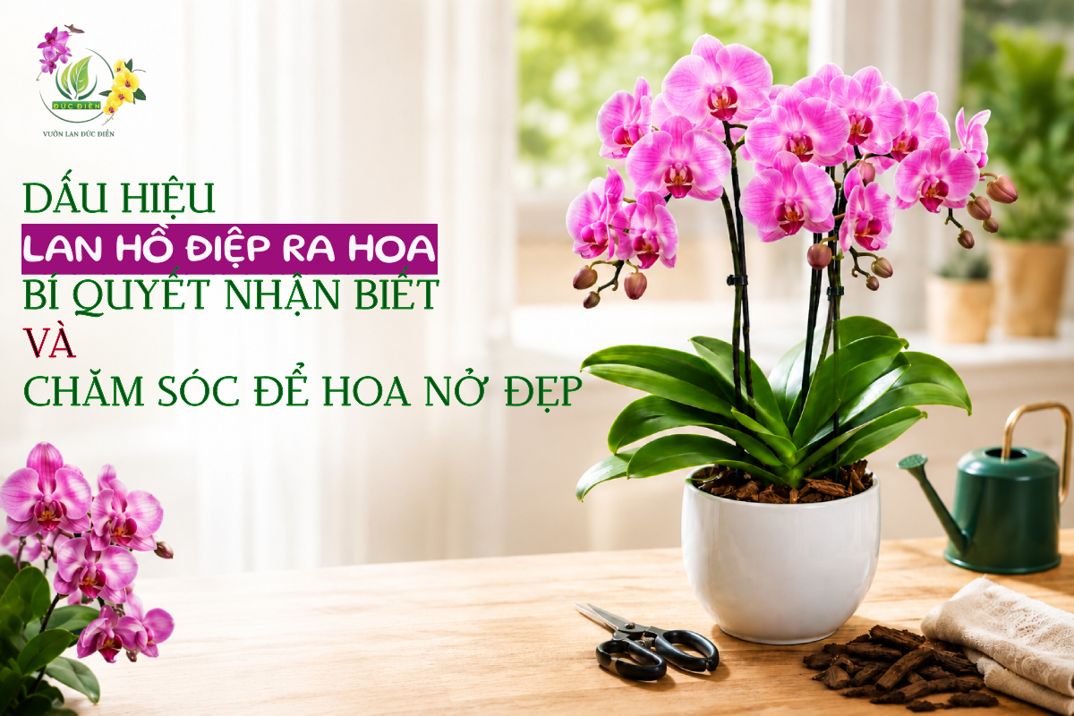DẤU HIỆU LAN HỒ ĐIỆP RA HOA: BÍ QUYẾT NHẬN BIẾT VÀ CHĂM SÓC ĐỂ HOA NỞ ĐẸP