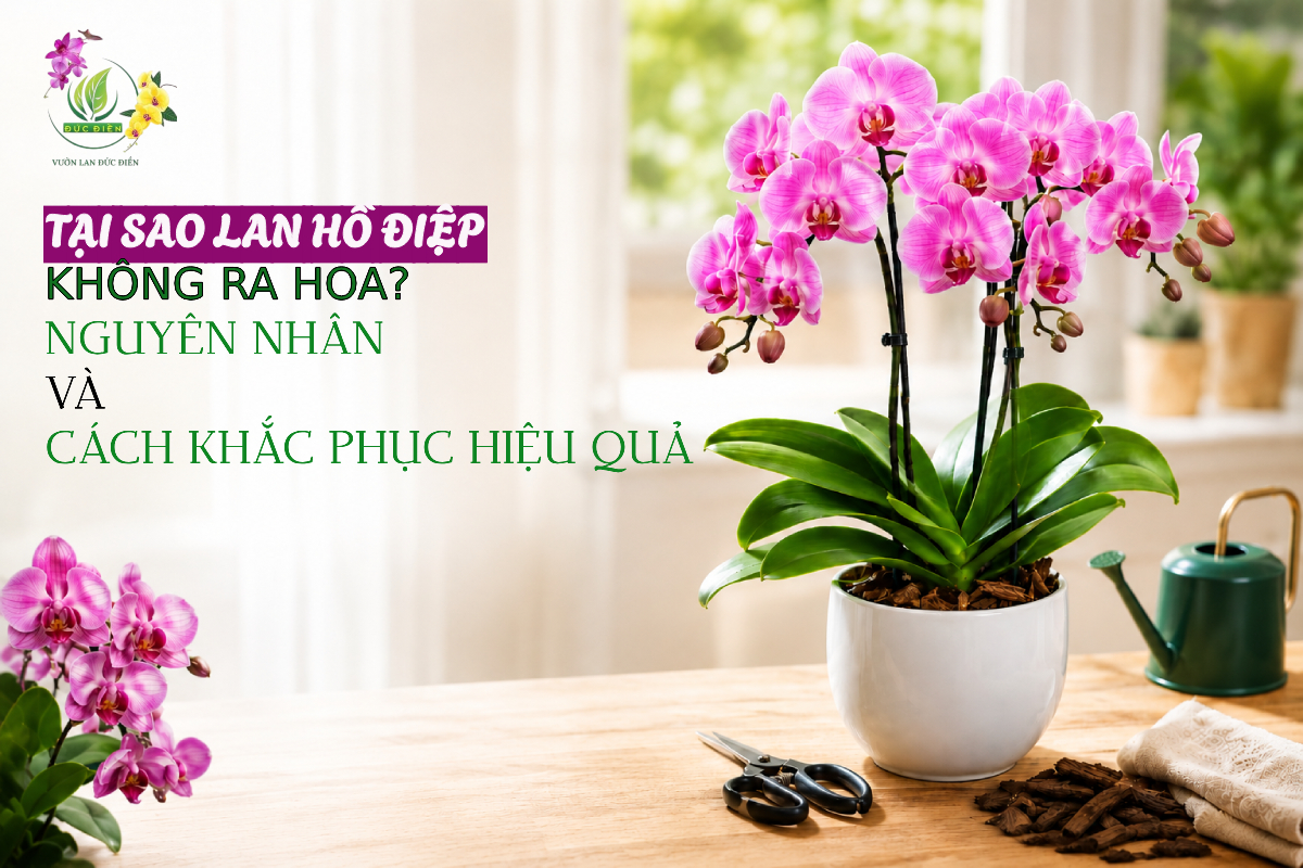 TẠI SAO LAN HỒ ĐIỆP KHÔNG RA HOA? NGUYÊN NHÂN VÀ CÁCH KHẮC PHỤC HIỆU QUẢ