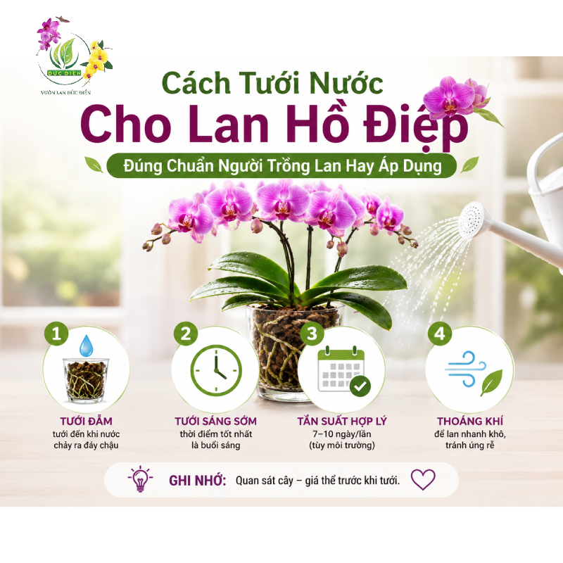 Cách Tưới Nước Cho Lan Hồ Điệp Đúng Chuẩn Người Trồng Lan Hay Áp Dụng