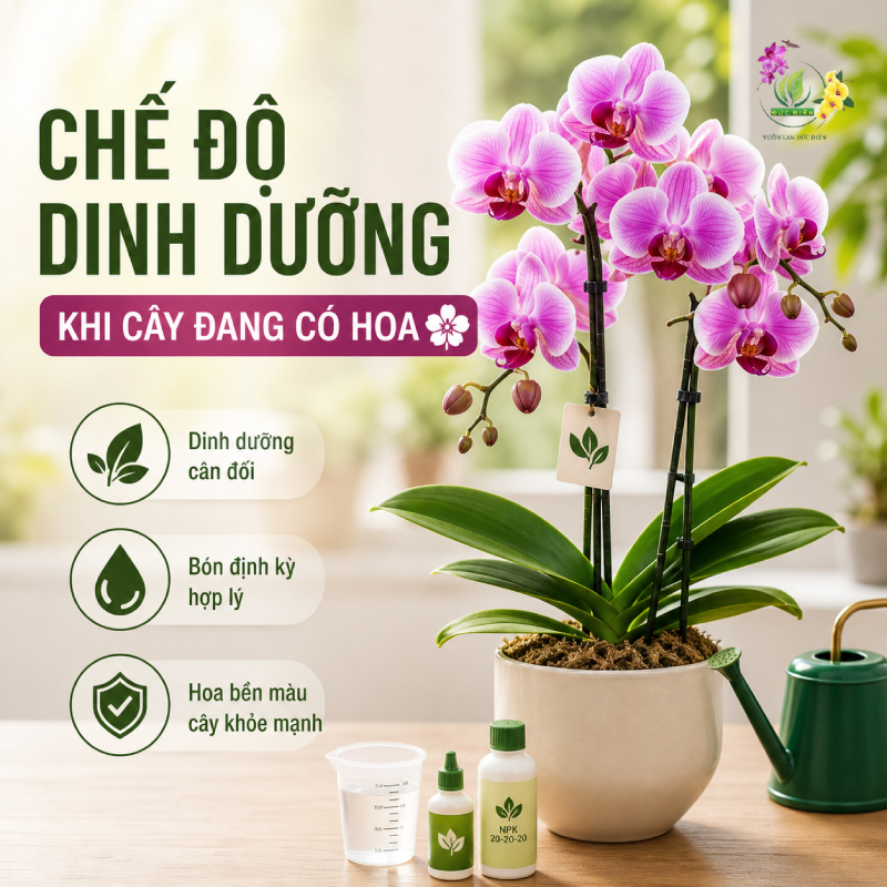 Chế độ dinh dưỡng khi cây đang có hoa