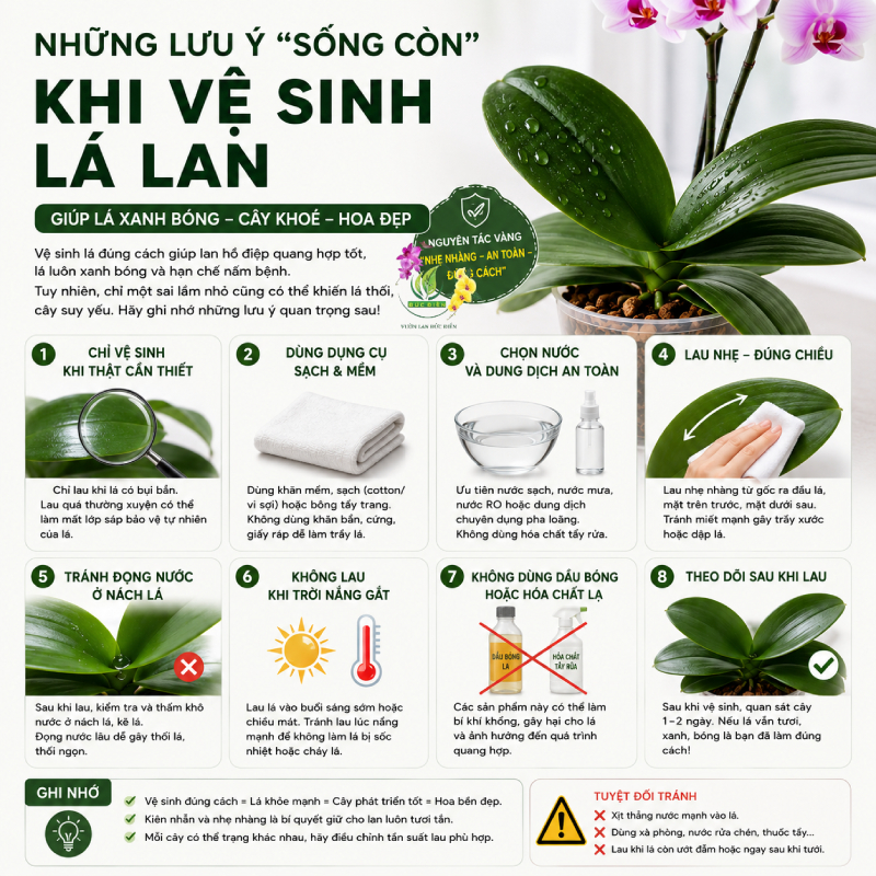 Những lưu ý "sống còn" khi vệ sinh lá lan