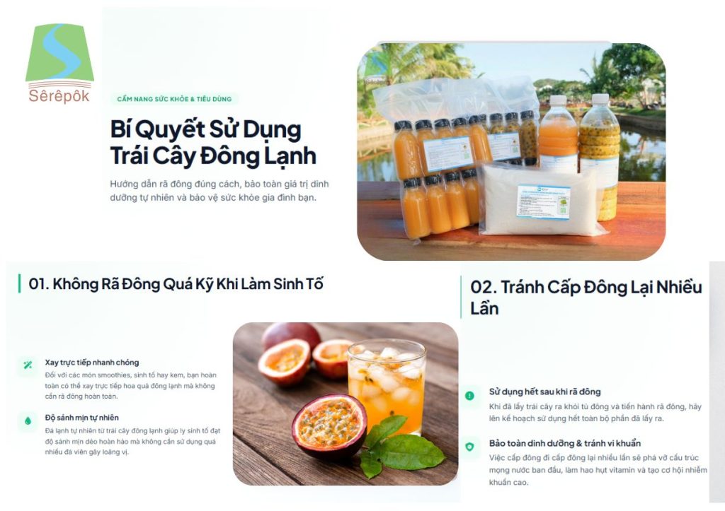 Cách bảo quản trái cây đông lạnh