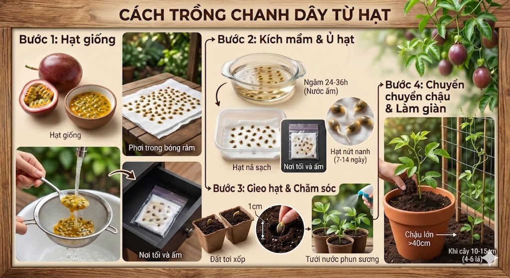 trồng chanh dây từ hạt