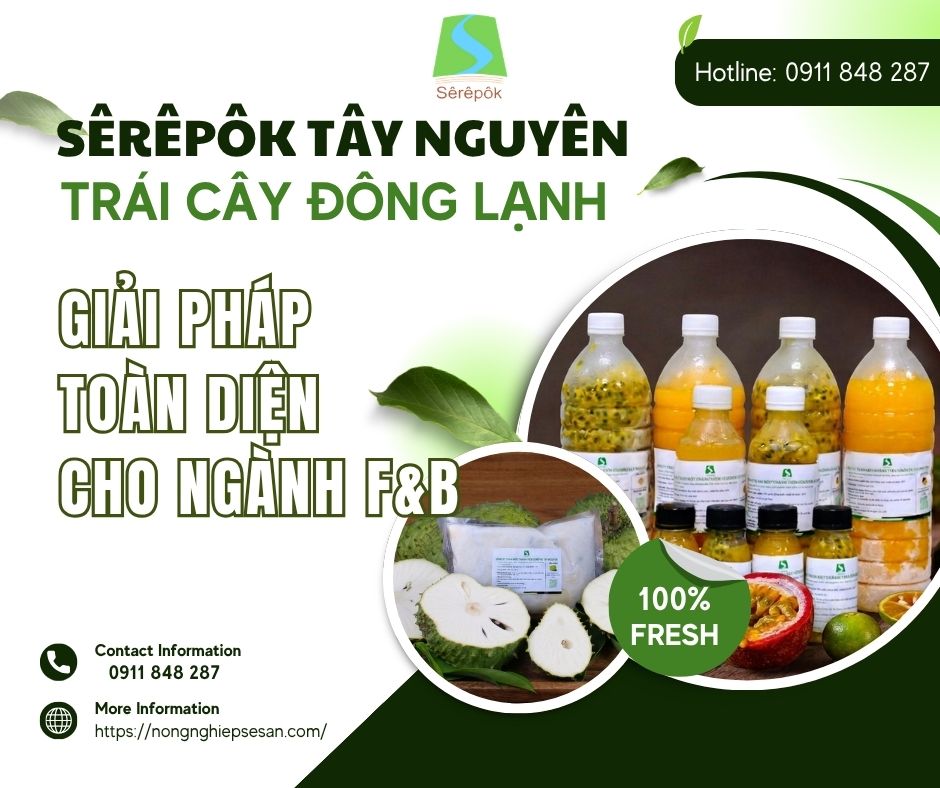 Trái cây đông lạnh Sêrêpôk Tây Nguyên