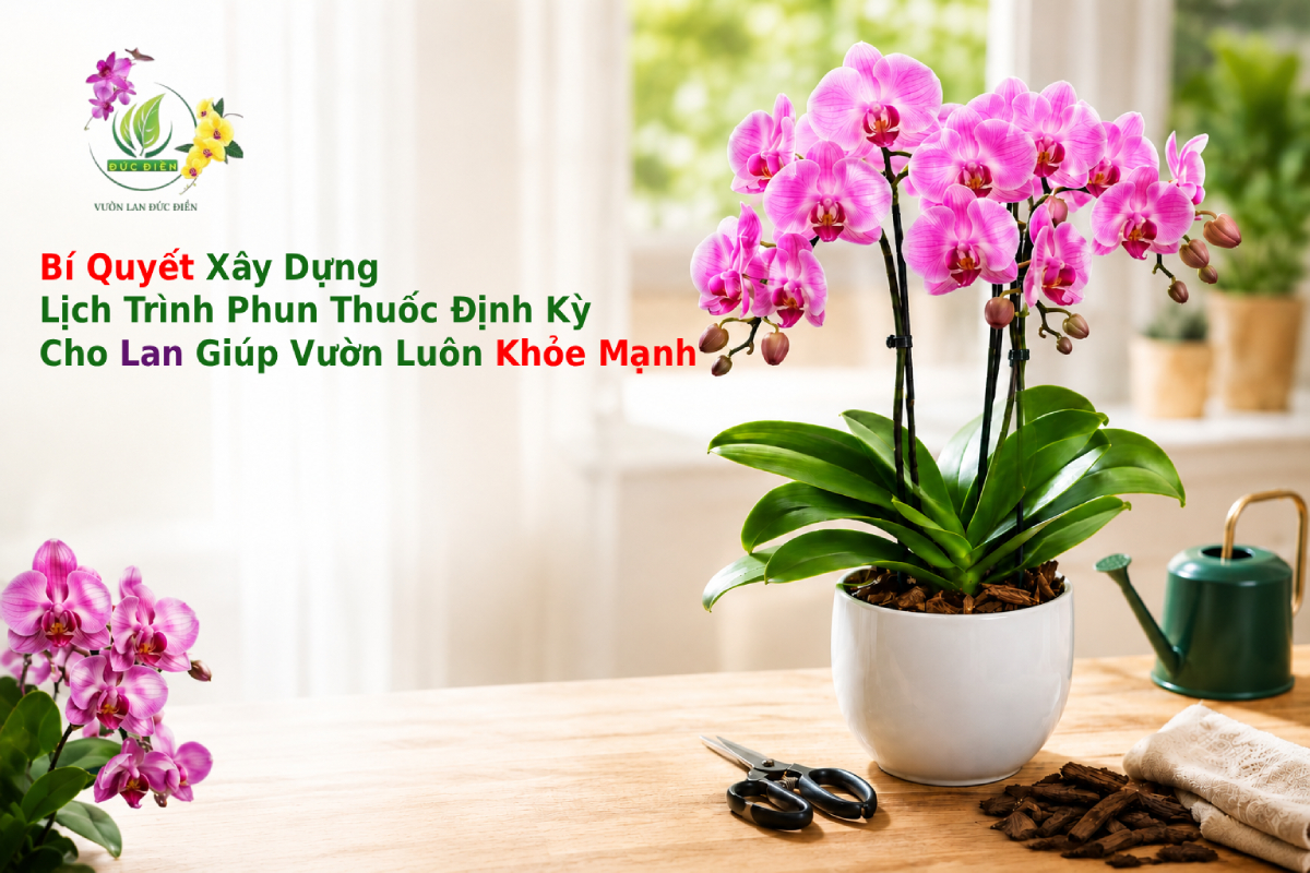 BÍ QUYẾT XÂY DỰNG LỊCH TRÌNH PHUN THUỐC ĐỊNH KỲ CHO LAN GIÚP VƯỜN LUÔN KHỎE MẠNH