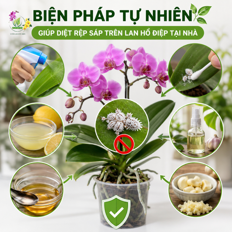 Các Biện Pháp Tự Nhiên Giúp Diệt Rệp Sáp Trên Lan Hồ Điệp Tại Nhà