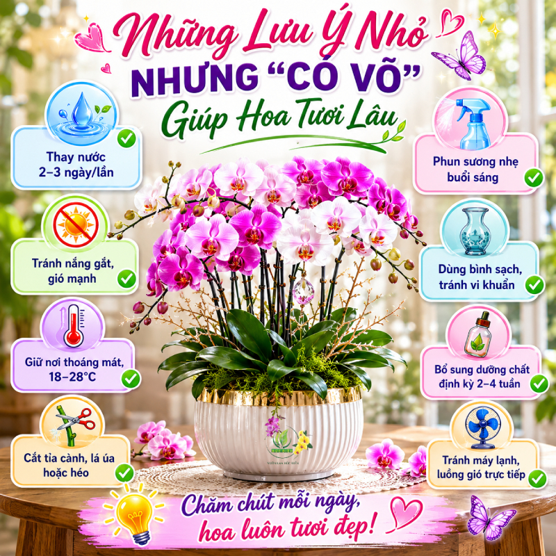 Những Lưu Ý Nhỏ Nhưng "Có Võ" Giúp Hoa Tươi Lâu