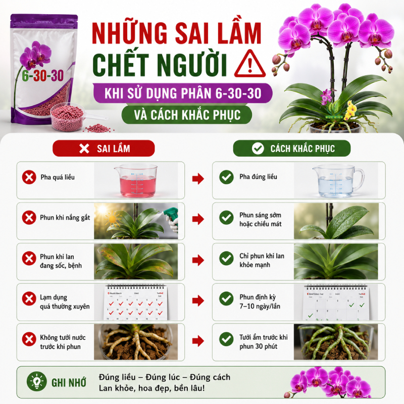 Những Sai Lầm Chết Người Khi Sử dụng Phân 6-30-30 Và Cách Khắc Phục