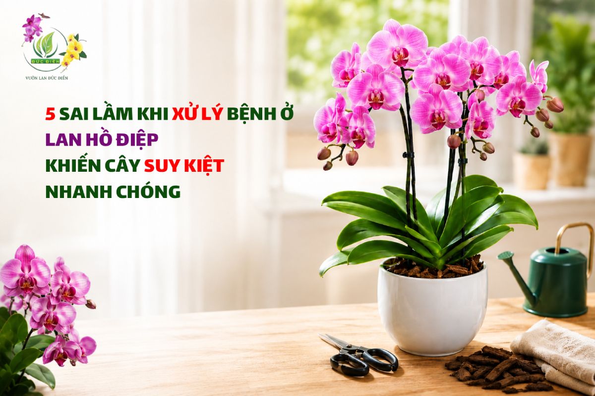 5 SAI LẦM KHI XỬ LÝ BỆNH Ở LAN HỒ ĐIỆP KHIẾN CÂY SUY KIỆT NHANH CHÓNG