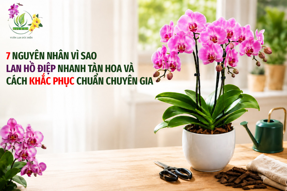 7 NGUYÊN NHÂN VÌ SAO LAN HỒ ĐIỆP NHANH TÀN HOA VÀ CÁCH KHẮC PHỤC CHUẨN CHUYÊN GIA