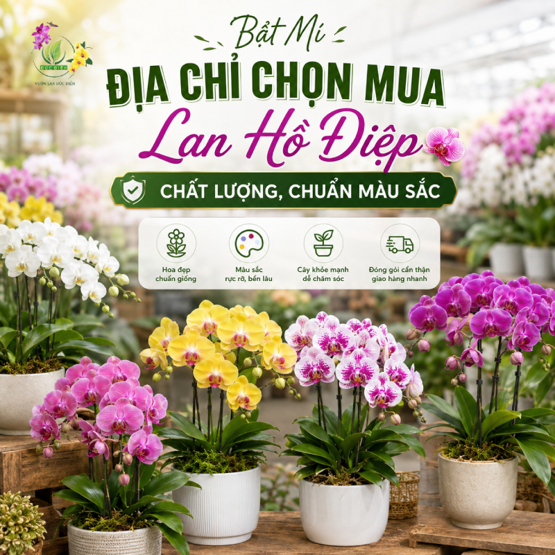 Bật Mí Địa Chỉ Chọn Mua Lan Hồ Điệp Chất Lượng, Chuẩn Màu Sắc
