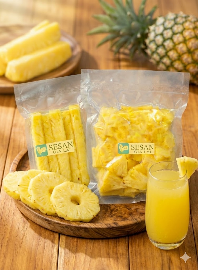 Dứa đông lạnh Sêrêpôk Tây Nguyên