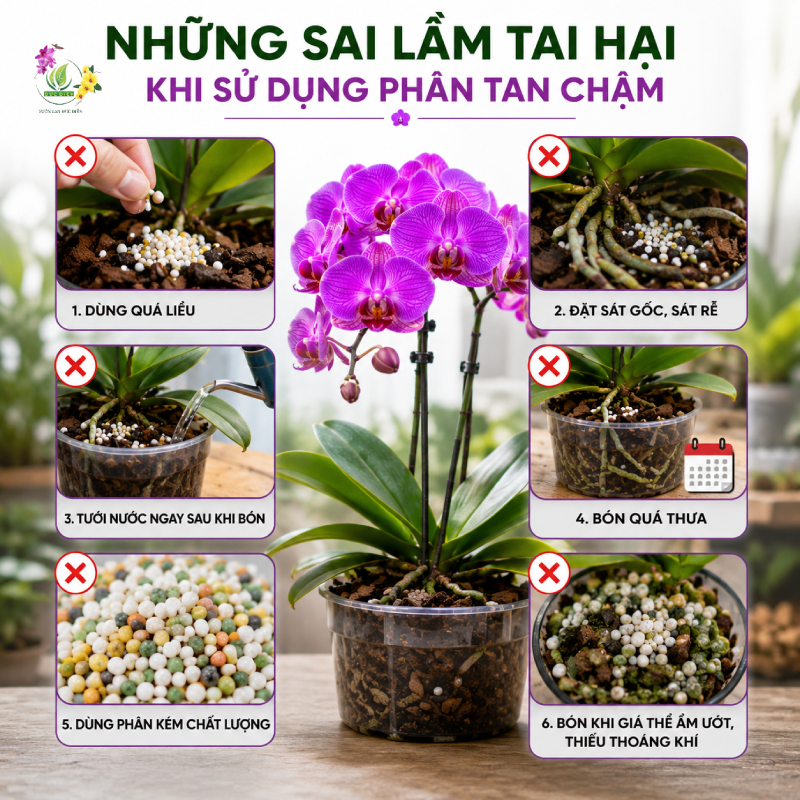 Những sai lầm tai hại khi sử dụng phân tan chậm bạn cần tránh
