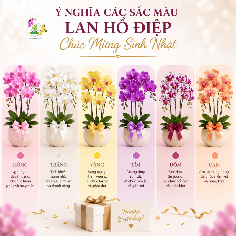 Ý Nghĩa Các Sắc Màu Lan Hồ Điệp Chúc Mừng Sinh Nhật