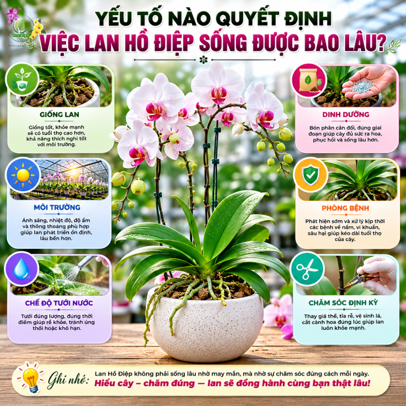 Yếu Tố Nào Quyết Định Việc Lan Hồ Điệp Sống Được Bao Lâu?