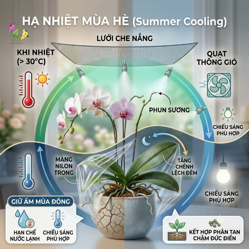 Kỹ thuật điều chỉnh nhiệt độ lan hồ điệp