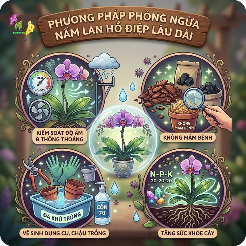Phương pháp phòng ngừa nấm lan hồ điệp lâu dài
