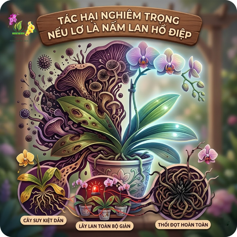 Tác hại nghiêm trọng nếu lơ là nấm lan hồ điệp