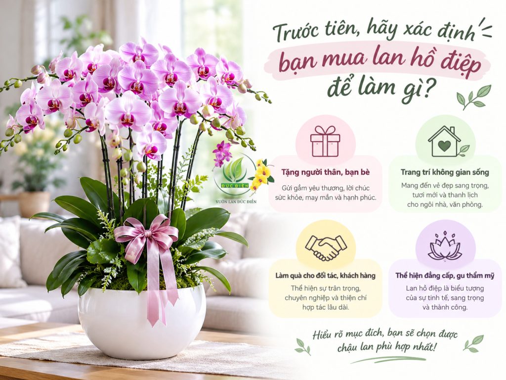 xác định bạn mua lan hồ điệp để làm gì