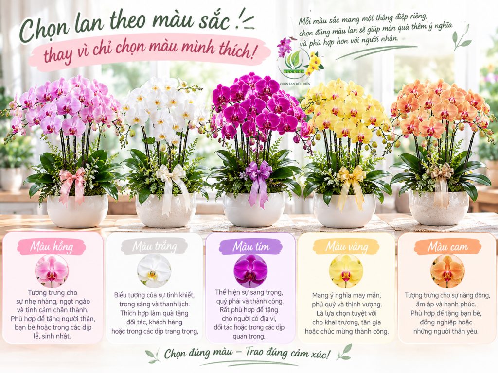 Chọn lan theo màu sắc thay vì chỉ chọn màu mình thích