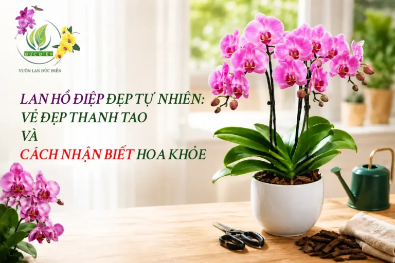 LAN HỒ ĐIỆP ĐẸP TỰ NHIÊN: VẺ ĐẸP THANH TAO VÀ 7 CÁCH NHẬN BIẾT HOA KHỎE