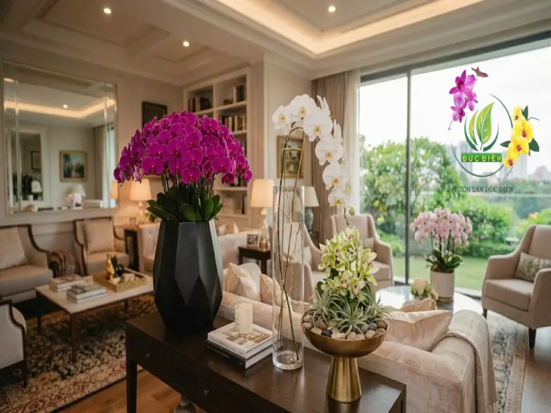 Nên đặt lan hồ điệp ở đâu trong phòng khách?