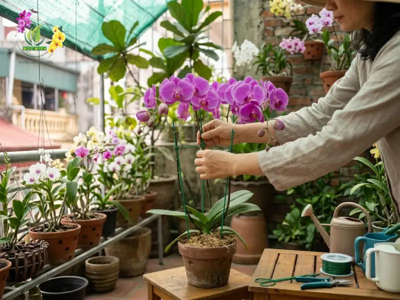 Vì sao cần cắm ti cho lan hồ điệp?